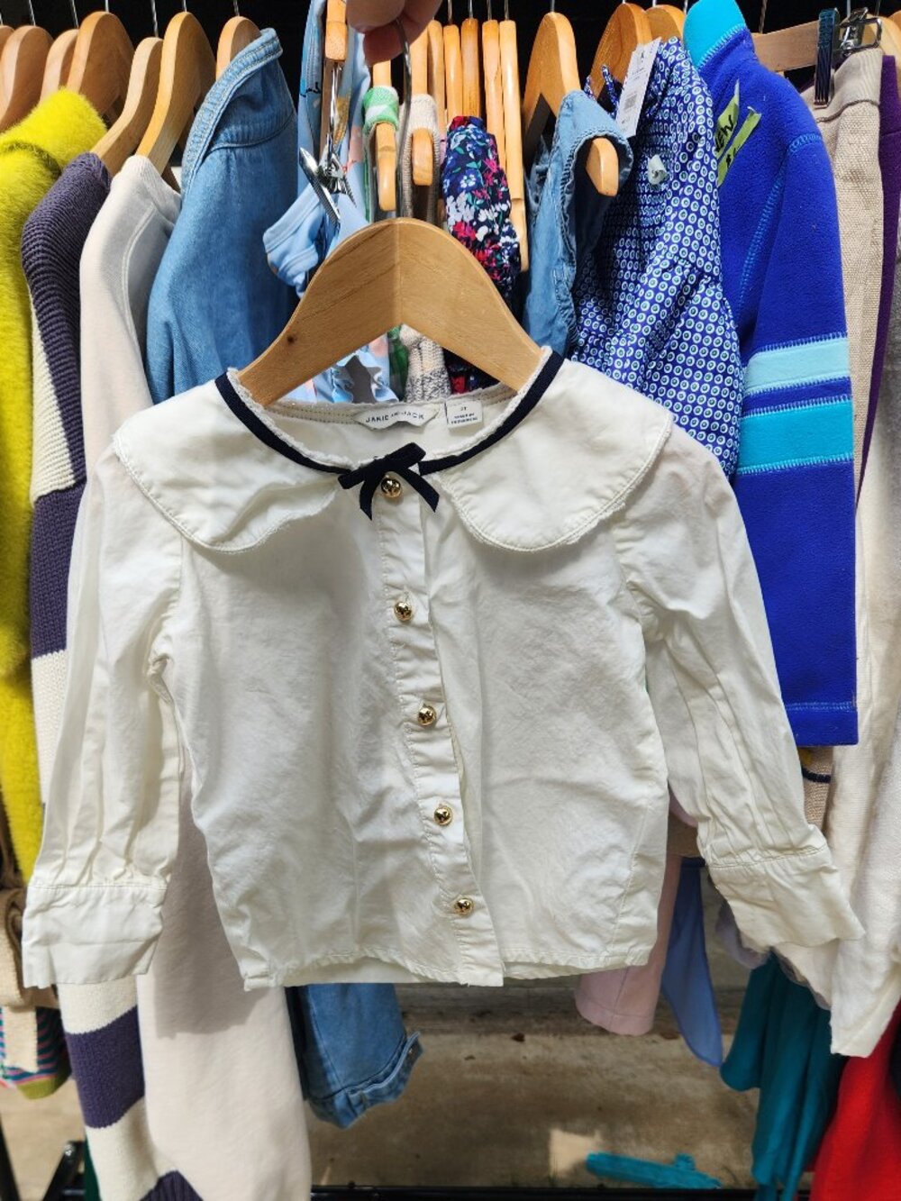 Janie and Jack cream  Button Down Shirt